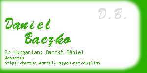 daniel baczko business card